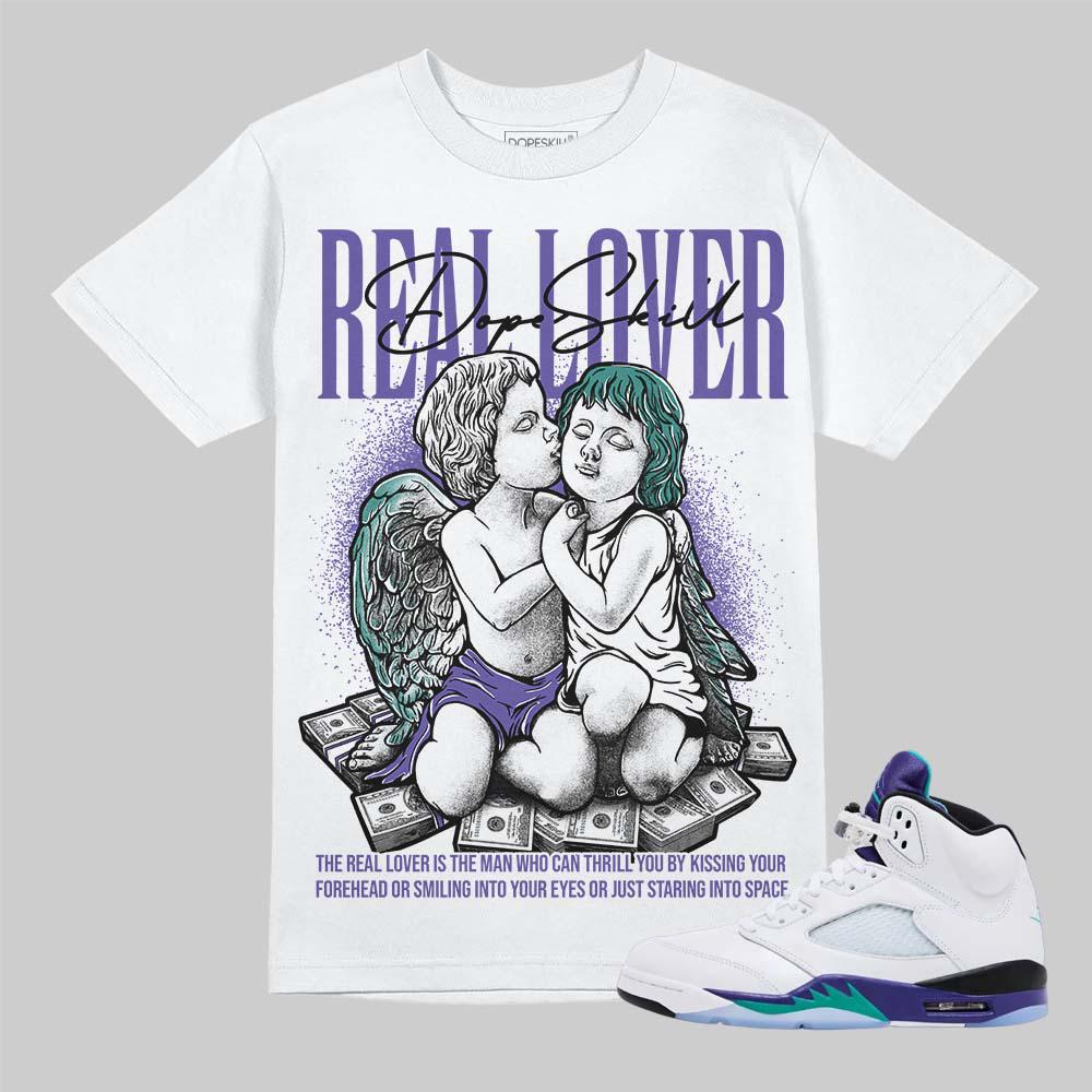 Streetwear Graphic Tee Grape 5s Unisex Graphic Tshirt DopeSkill Shirt To Match Sneaker Hip Hop Tee Real Lover Graphic Graphic Tee – Everyday Comfort · Trending Graphic Apparel