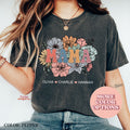 Personalized Floral Mama T Shirt Custom Name Shirt Gift for Mom Mother39s Day Apparel All Sizes AvailableAP MOM14 Graphic Tee – Cozy Vibes · Trending Graphic Apparel
