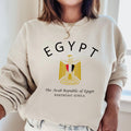 Egypt Emblem Crewneck Sweatshirt Golden Eagle Pullover Jumper Egyptian Pride Sweatshirt Eagle Crest Travel Crewneck Nation Flag Sweater Sweatshirt – Warm & Stylish · Perfect For Daily Wear
