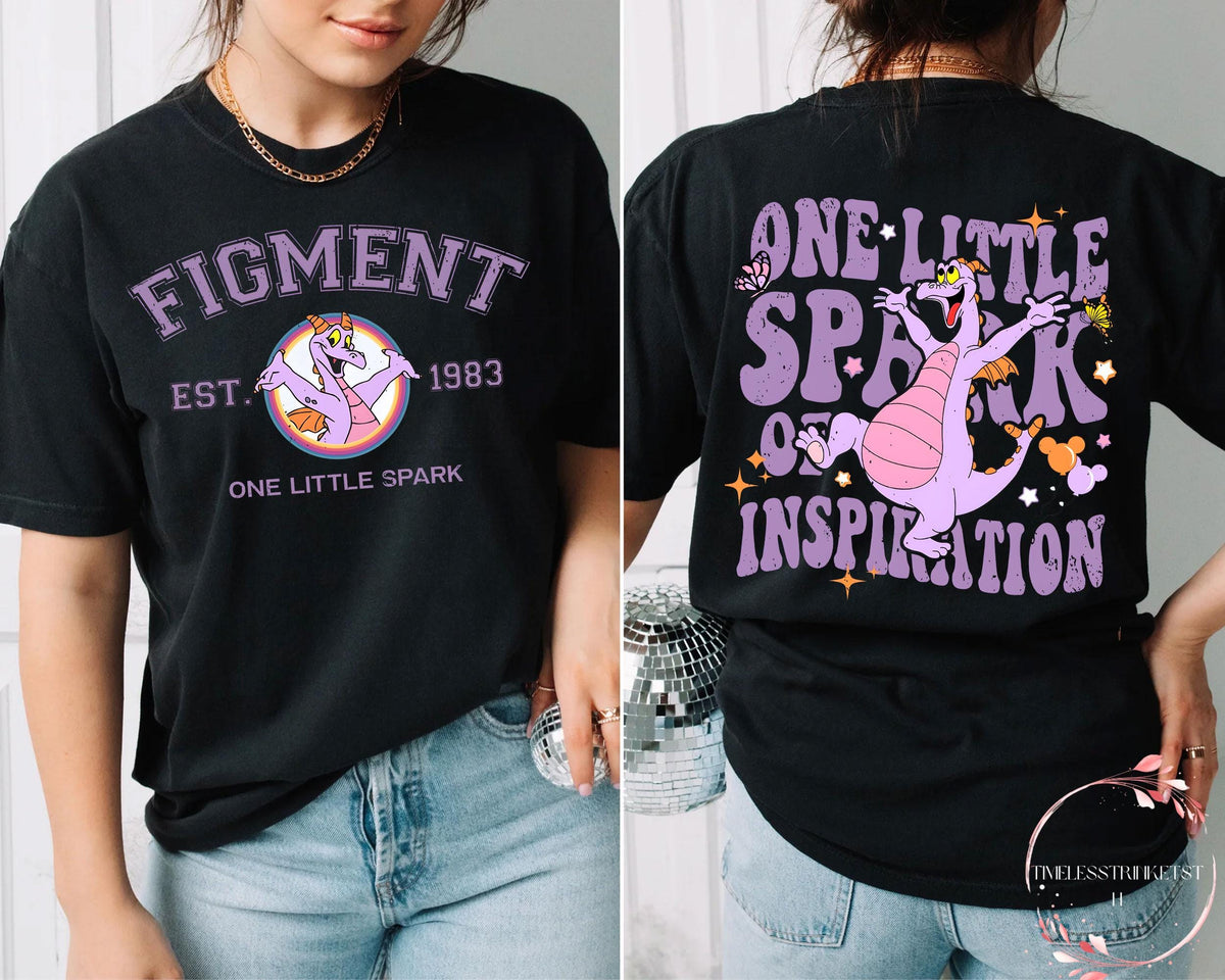 Figment One Little Spark Shirt 2 Sided Epcot Disney Tee Comfort Colors Magic Shirt Retro Figment Epcot Shirt for Disney Trips Graphic Tee – Soft Feel · Top Pick For Any Outfit