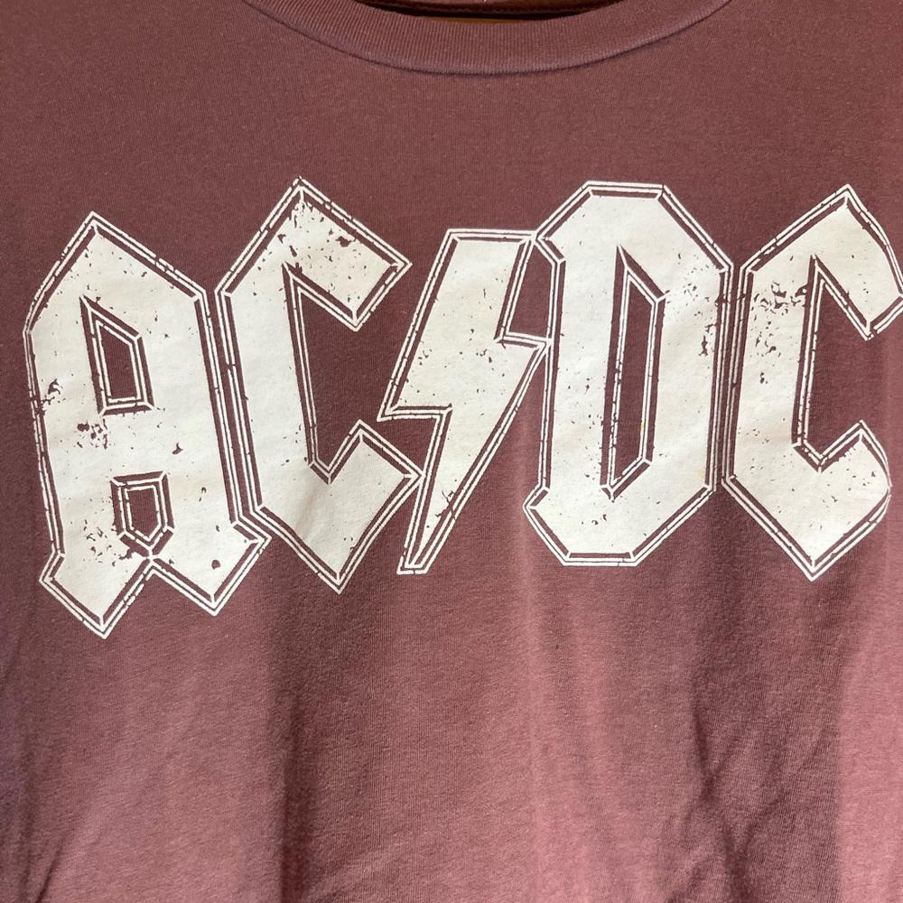 Acdc large purple graphic vintage preowned crop top longsleeve tshirt Graphic Tee – Soft Feel · High-Quality Print