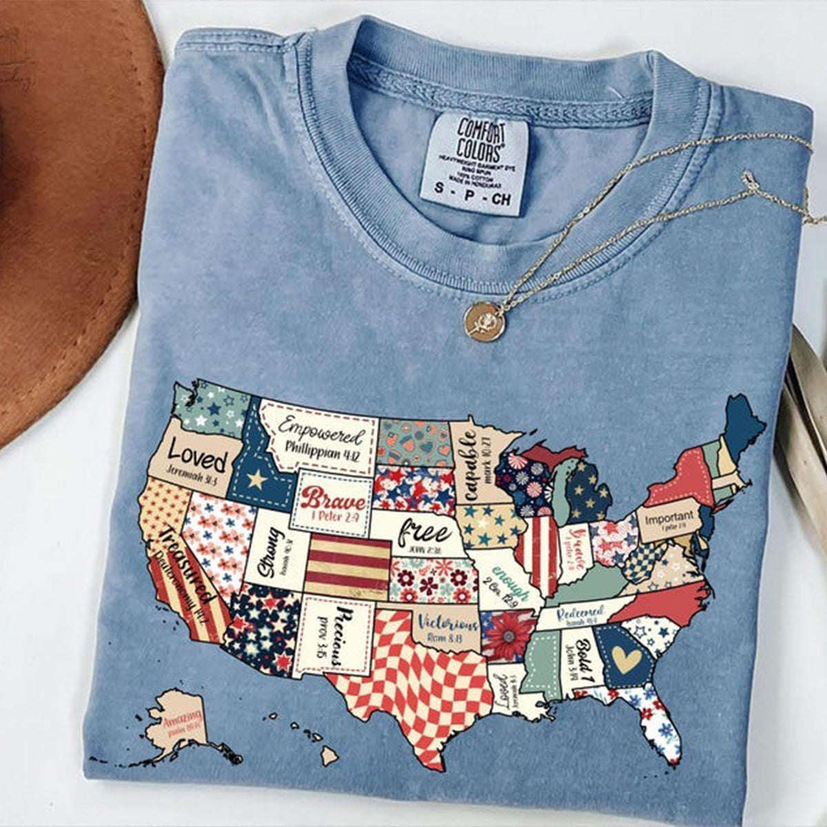 America Map Shirt Retro USA Shirt Bible Verse USA Map Shirt Floral America Shirt Independence Shirt 4th of July Shirt Graphic Tee – Everyday Comfort · Trending Graphic Apparel