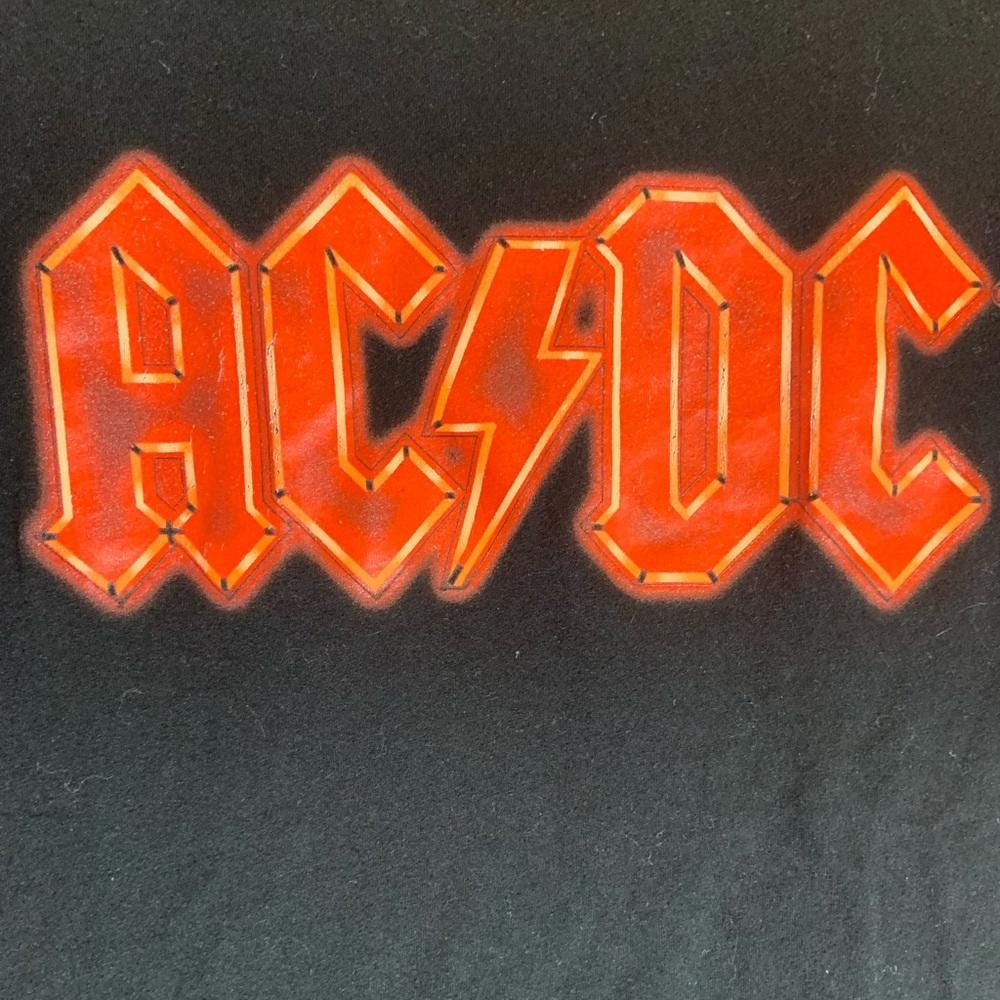 ACDC small black graphic vintage T shirt A3 Graphic Tee – Aesthetic Look · Must-Have Style