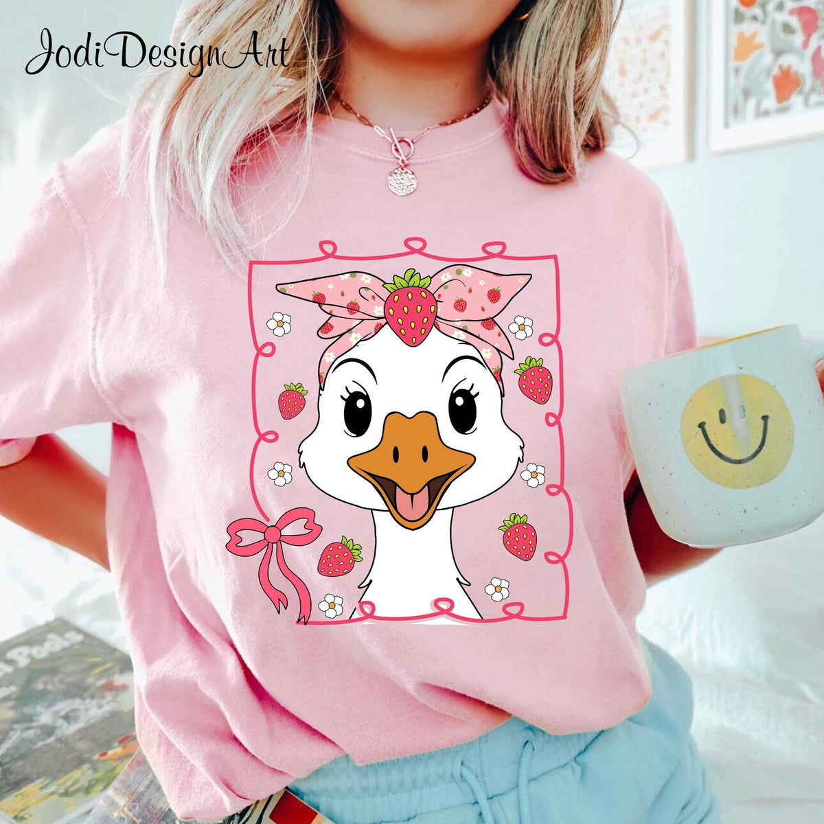 Cute Strawberry Goose Shirt Summer Goose Mama Goose Shirt Coquette Goose Strawberry Shirt Summer Mothers Day Goose Mama Shirt Design Graphic Tee – Easygoing Wear · Trending Graphic Apparel