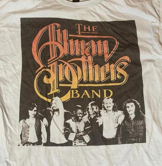 Allman Brothers PreOwned Large Blue Shirt Graphic Tee – Easygoing Wear · Top Pick For Any Outfit
