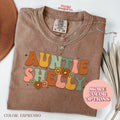 Custom Auntie Name T Shirt Personalized Family Tee Unique Aunt Gift Floral Lettering Multiple Colors AvailableAP FAM29 Graphic Tee – Premium Graphic · High-Quality Print