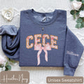 Personalized Cece Sweatshirt or T Shirt Long Sleeve Tee Cece Shirt with Kids39 Names Coquette Bow Cece Floral Cece Cece Ribbon Shirt Sweatshirt – Feel-Good Design · Trending Graphic Apparel
