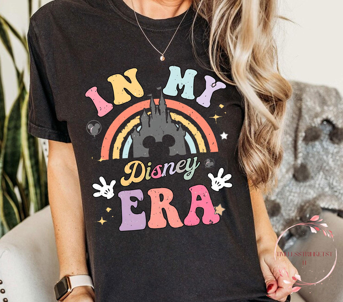 In My Disney Era Shirt Retro Rainbow Castle Tee Comfort Colors Magic Kingdom Aesthetic Graphic Tee – Cozy Vibes · High-Quality Print