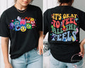 Retro Inside Out Shirt Vintage Two Sided Black Tee Its Okay To Feel All The Feels Disney Pixar Tee Graphic Tee – Cozy Vibes · Must-Have Style