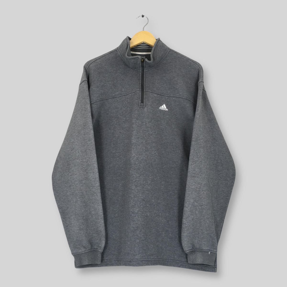 Vintage Adidas Equipment Half Zipper Sweatshirt Large Adidas Embroidered Logo Pullover Adidas Three Stripes Jumper Adidas Sweater Size L Sweatshirt – Aesthetic Look · High-Quality Print