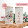 Personalized Teacher Tumbler Custom Name Frosted Glass with Straw Special Education Gift for Teachers Eco Friendly Drinkware Graphic Tee – Fan Favorite · Trending Graphic Apparel