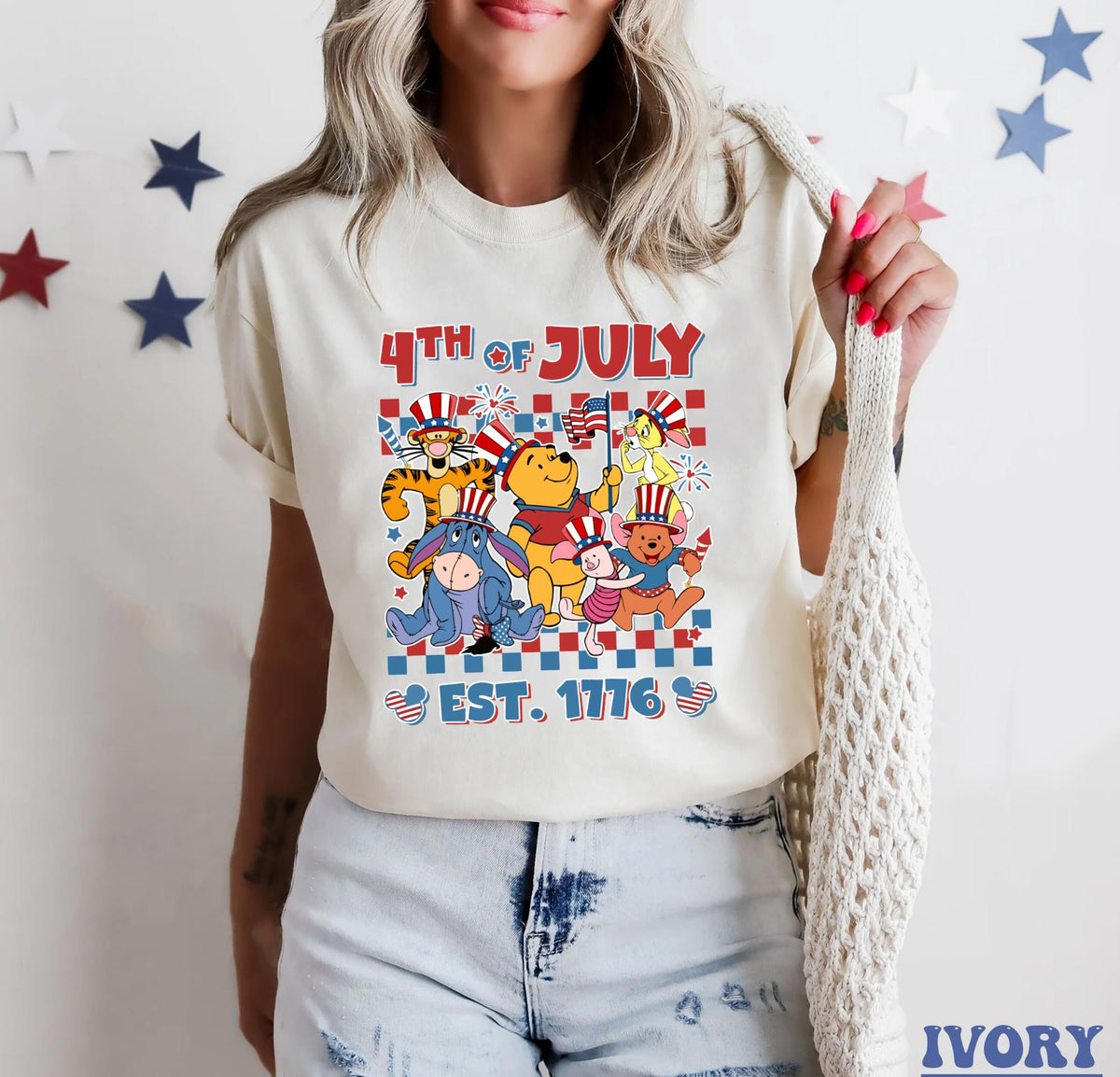 4th Of July Winnie The Pooh Shirt Comfort Colors Pooh Bear Independence Day Shirt America Since 1776 Shirt Disney Patriotic Shirt Graphic Tee – Feel-Good Design · High-Quality Print