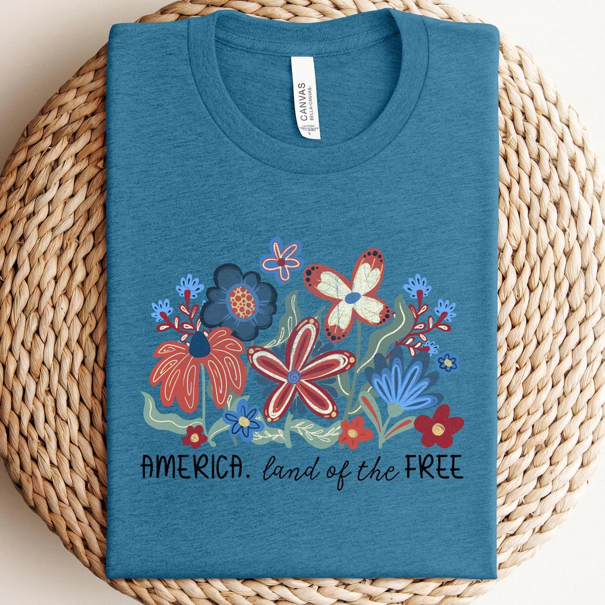 America Land of Free Shirt 4th of July Shirt America Shirt Land of the Free America Because of the Brave Shirt Fourth of July Shirt Graphic Tee – Feel-Good Design · High-Quality Print