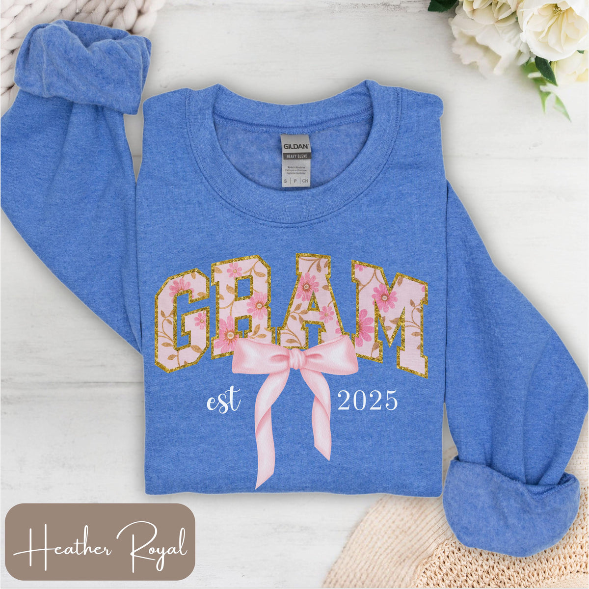 Custom Gram Est Sweatshirt Gram Est Sweater Sweatshirt for Gram Mothers Day Gift for Gram New Grandma Gift Gram Established 2025 Shirt Sweatshirt – Warm & Stylish · Trending Graphic Apparel