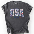 USA Floral Pattern Est 1776 Patriotic America Comfort Colors T Shirt Graphic Tee – Everyday Comfort · Must-Have Style