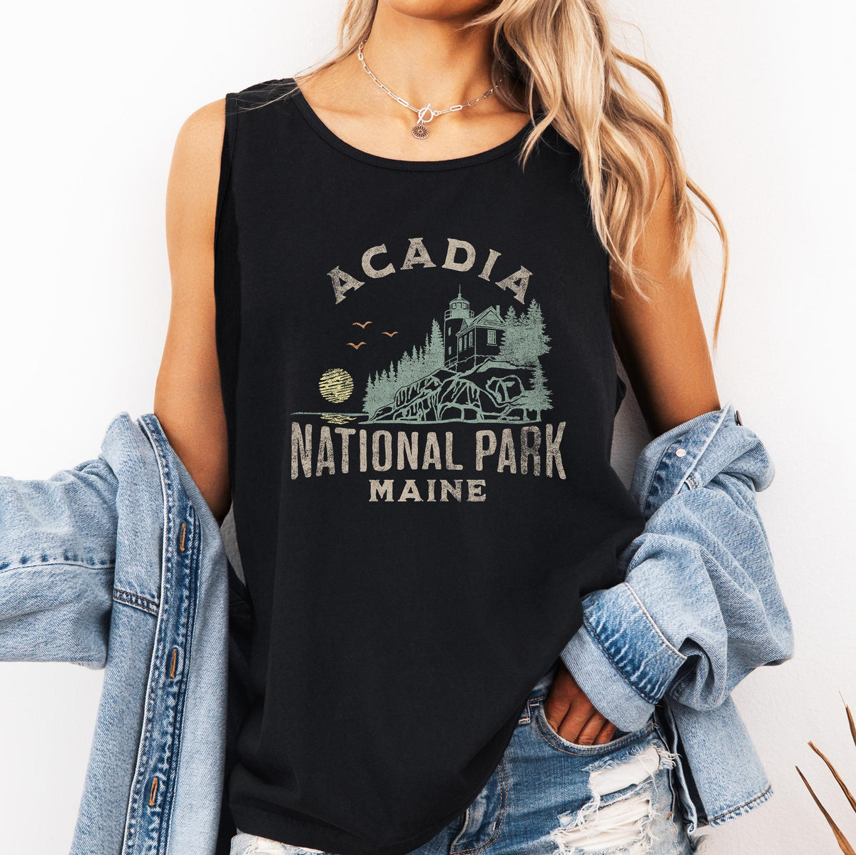 Acadia National Park Maine Nature Outdoors Camping Hiking Comfort Colors Tank Top Tank Top – Bold Style · Must-Have Style