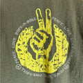 Peace love rock n roll large olive green graphic vintage preowned tshirt Graphic Tee – Warm & Stylish · Perfect For Daily Wear