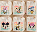 Custom Retro Pastel Disney Shirt Vintage Name Repeat Character Tee Mickey Minnie Donald Daisy Goofy Pluto Park Group Outfit Idea Graphic Tee – Aesthetic Look · Must-Have Style