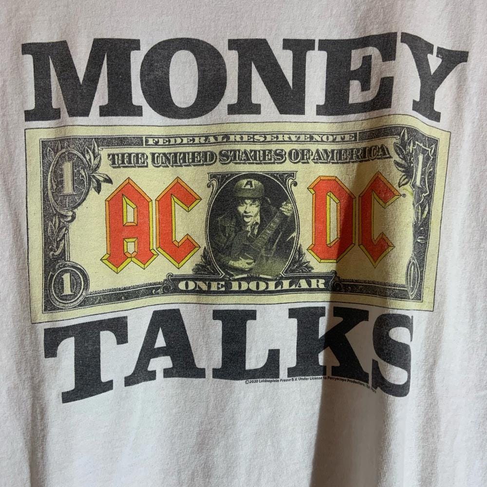 ACDC large white graphic vintage T shirt Graphic Tee – Bold Style · Perfect For Daily Wear
