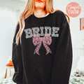 Lace Bow Bride Coquette Sweatshirt Bachelorette Comfort Colors Sweater Future Mrs Gift Bridal Shower Sweatshirt Engagement Party Sweater Sweatshirt – Premium Graphic · Great Gift For Fans