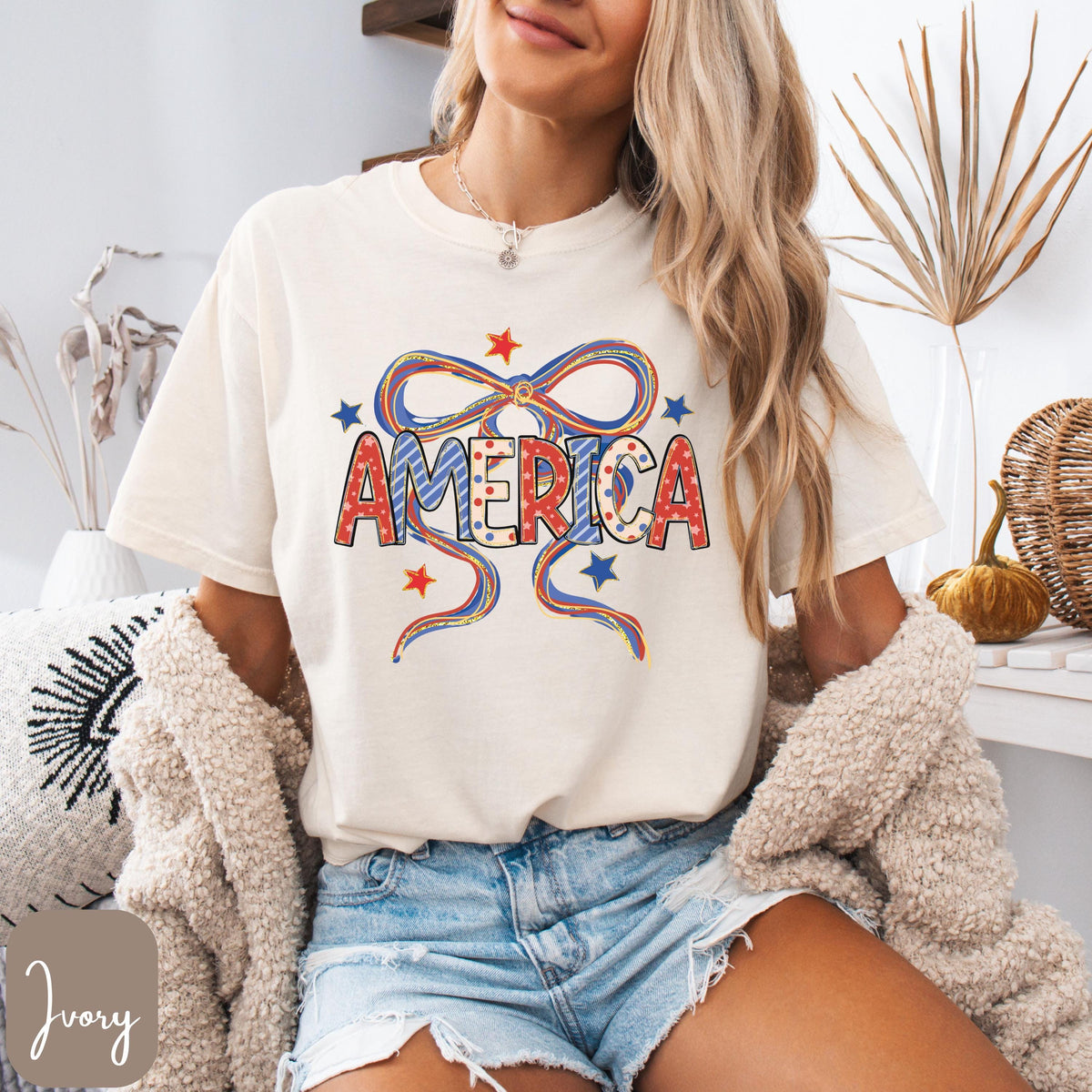 America Shirt Coquette USA Shirt 4th of July Shirt Women Stars Stripes USA Flag Shirts Coquette Bow Patriotic Shirt Graphic Tee – Feel-Good Design · Top Pick For Any Outfit