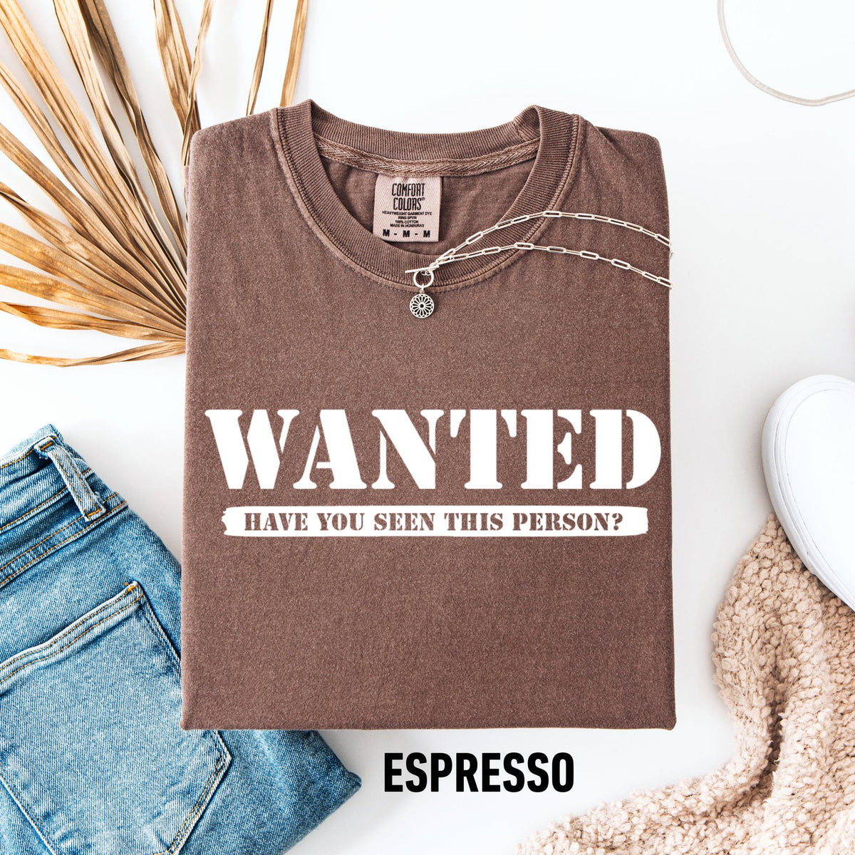 WANTED Graphic TeeBold Style Western Vibes Unapologetically Youthful Spirit Graphic Tee Dad Shirt Fathers Day shirt Graphic Tee – Warm & Stylish · High-Quality Print