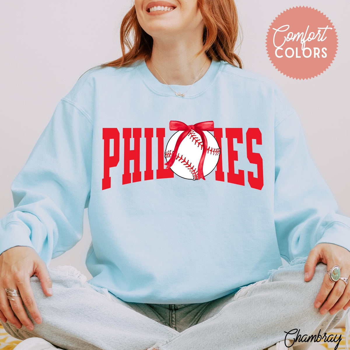 Philly Baseball Crewneck Sweatshirt Philadelphia Baseball Bow Jumper Philly Tailgate Sweater for Fan Philly Game Day Gear Sweatshirt – Warm & Stylish · Perfect For Daily Wear