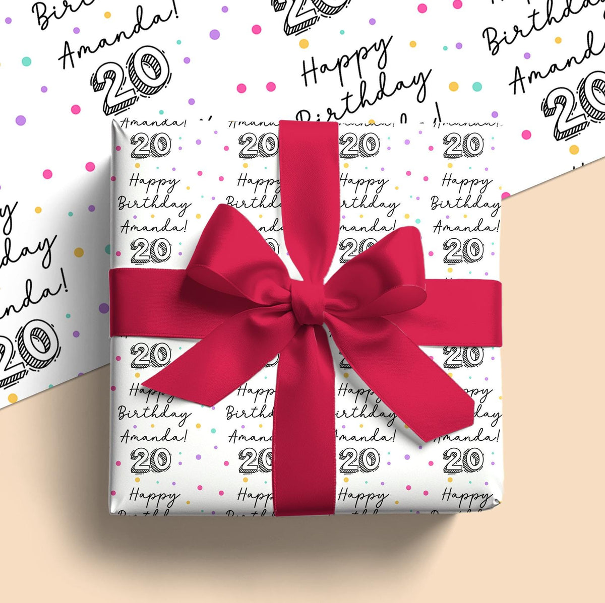 Personalized Birthday Gift Wrapping Paper Colorful Custom Happy Birthday Print Milestone Celebrations Unique Gift Wrap Ideas GW 1 Graphic Tee – Fan Favorite · Top Pick For Any Outfit