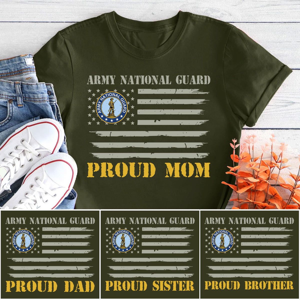 Proud Army National Guard Shirts Custom Military Support Tee for Family and Friends Basic Training Graduation Gift Army Guard Apparel Graphic Tee – Aesthetic Look · Perfect For Daily Wear