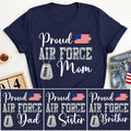 Proud Air Force Mom Shirt USAF Basic Training Graduation Gift Military Family Support Tee Boot Camp Apparel Air Force Mom T Shirt Graphic Tee – Cozy Vibes · Perfect For Daily Wear