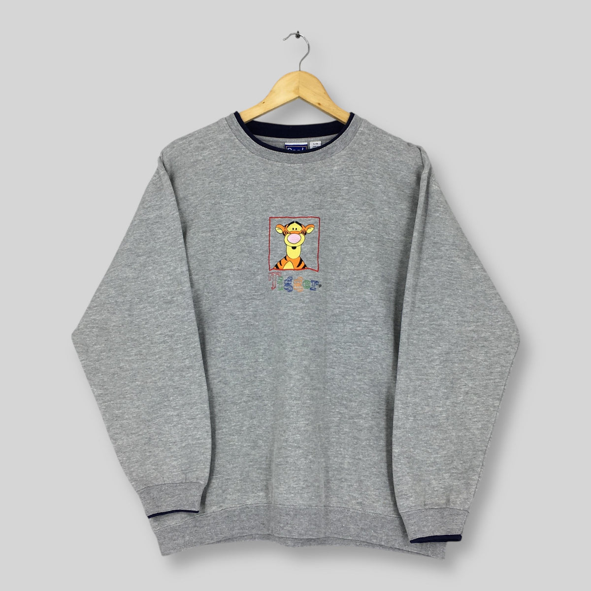 Vintage Winnie The Pooh Tigger Sweatshirt Large Winnie The Pooh Tigger Embroidered Sweater Yellow Pooh Bear Disney Crewneck Size L Sweatshirt – Premium Graphic · High-Quality Print