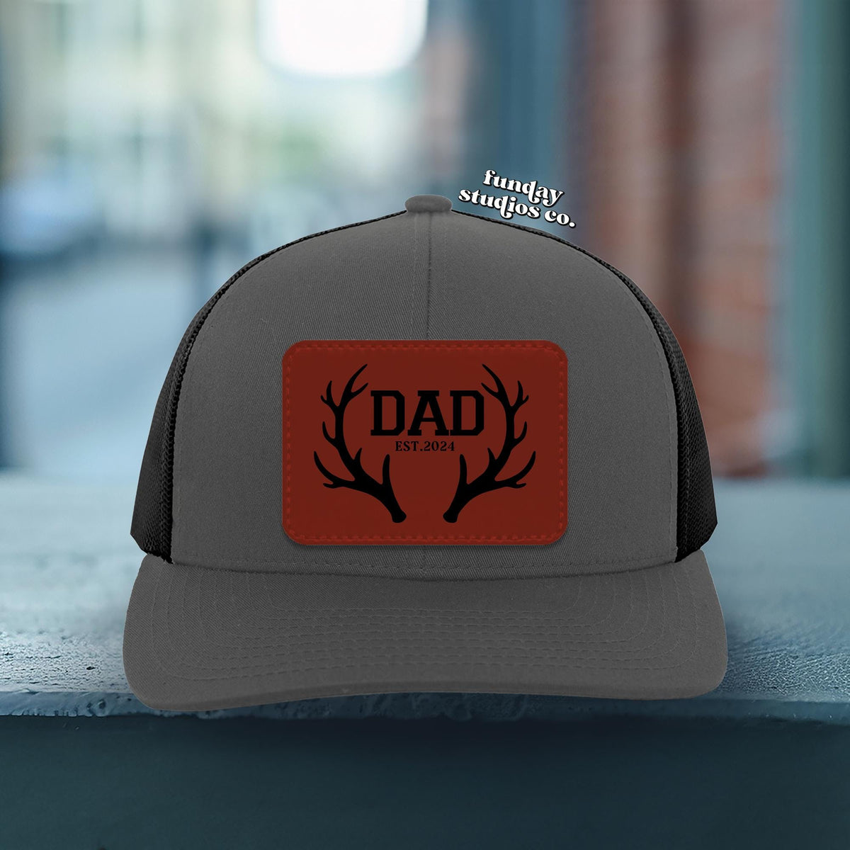 Dad EST 2024 Leather Patch Trucker Hat Antlers Design Hat for New Dads Unique Dad Hat for Father39s Day Funny Father39s Day Gift FH 36 Graphic Tee – Aesthetic Look · Must-Have Style