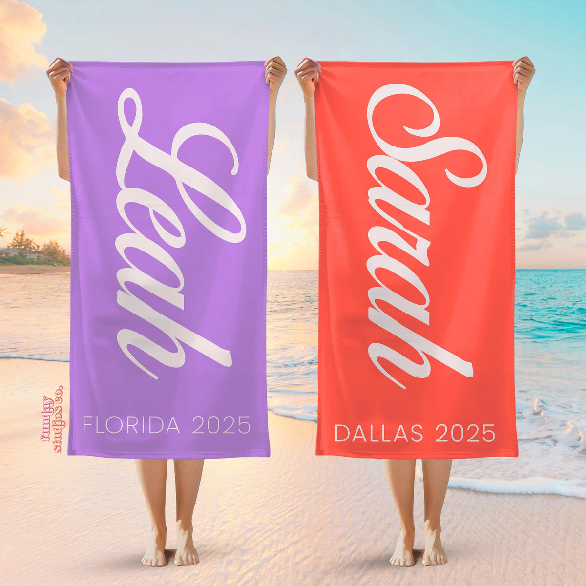 Custom Bachelorette Party Beach Towel Retro Style Design Florida 2025 Personalized Beach Towel for Pool Pool Towel Gift Idea BT 8 Graphic Tee – Everyday Comfort · Perfect For Daily Wear