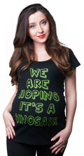 We Are Hoping It39s A Dinosaur Cute Pregnancy Announcement Tee Shirt Graphic Tee – Feel-Good Design · Top Pick For Any Outfit