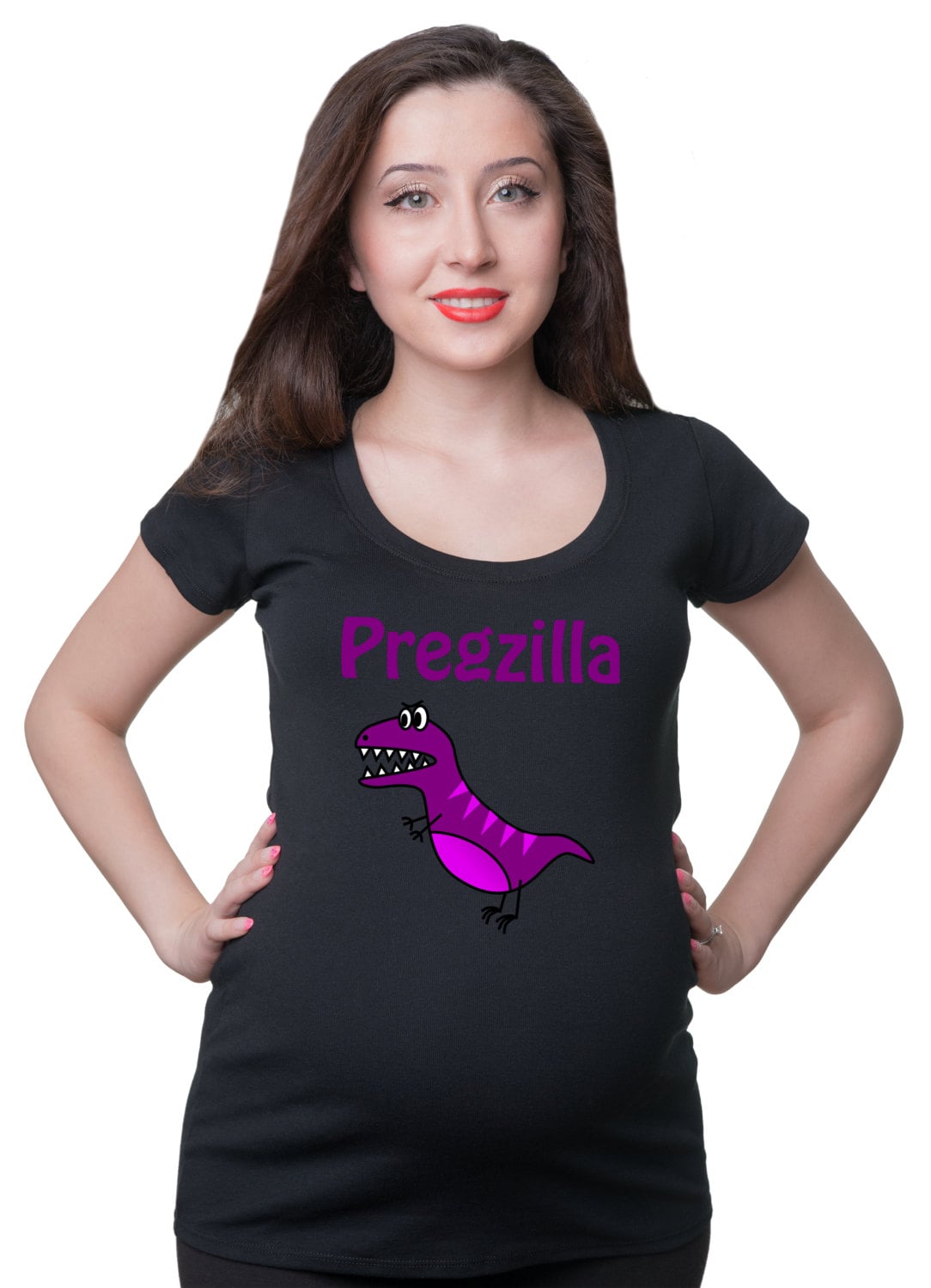 Pregzilla Violet Maternity Funny T Shirt Pregnancy Shirt Maternity Tee Shirt Graphic Tee – Fan Favorite · Must-Have Style