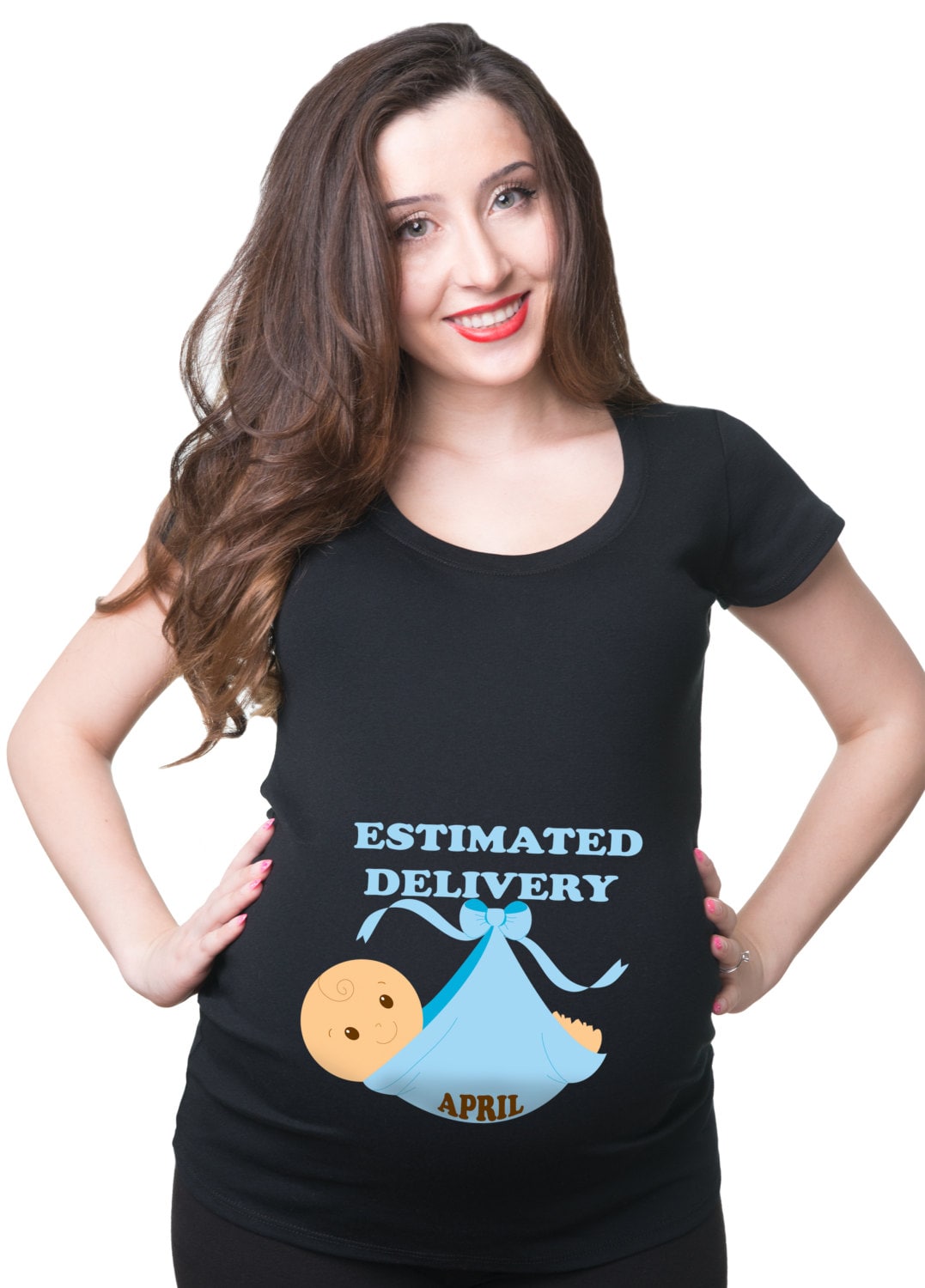 Pregnancy Gift Estimated Delivery Birth Announcement Maternity Tee Shirt Pregnancy T shirt Graphic Tee – Cozy Vibes · High-Quality Print