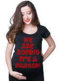 Pregnancy Tee We Are Hoping It39s A Dragon Maternity Top Birth Announcement Top Graphic Tee – Easygoing Wear · Top Pick For Any Outfit