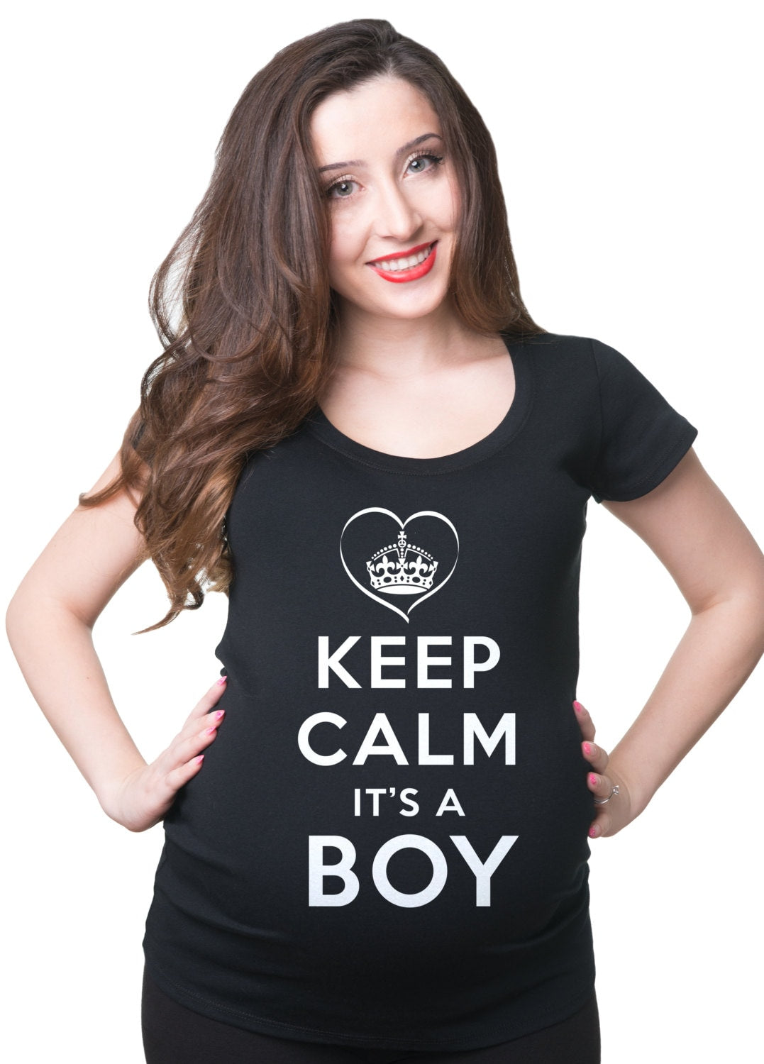 Keep Calm Its A Boy T Shirt Maternity Tee Shirt Pregnancy Pregnant Woman Top Graphic Tee – Soft Feel · Must-Have Style