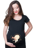 Kicking Baby Funny Boxing Cute Pregnancy Announcement Tee Shirt Maternity Shirt Graphic Tee – Soft Feel · Great Gift For Fans