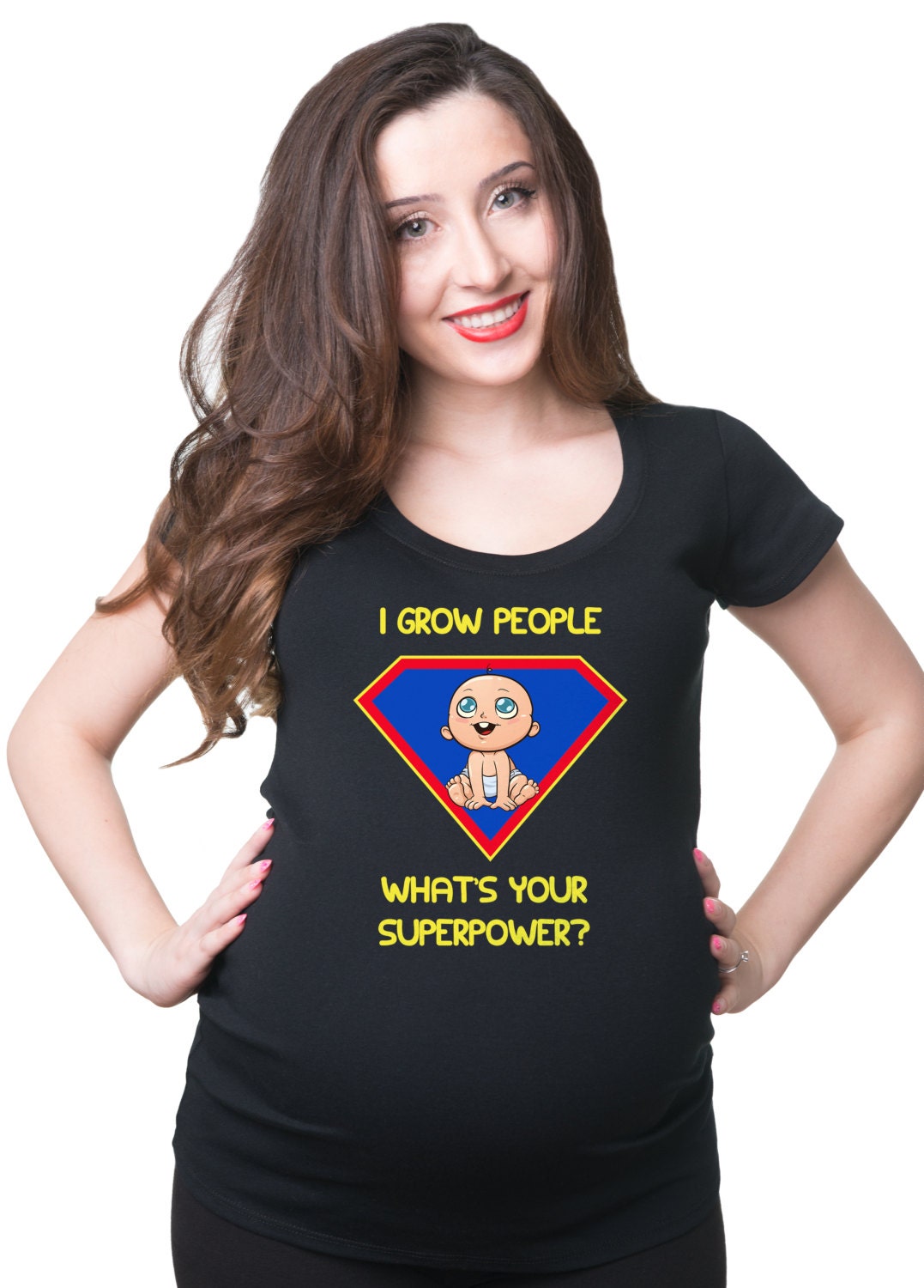 I Grow People What39s Your Superpower Cool Pregnancy T shirt Maternity Tees Graphic Tee – Easygoing Wear · Great Gift For Fans
