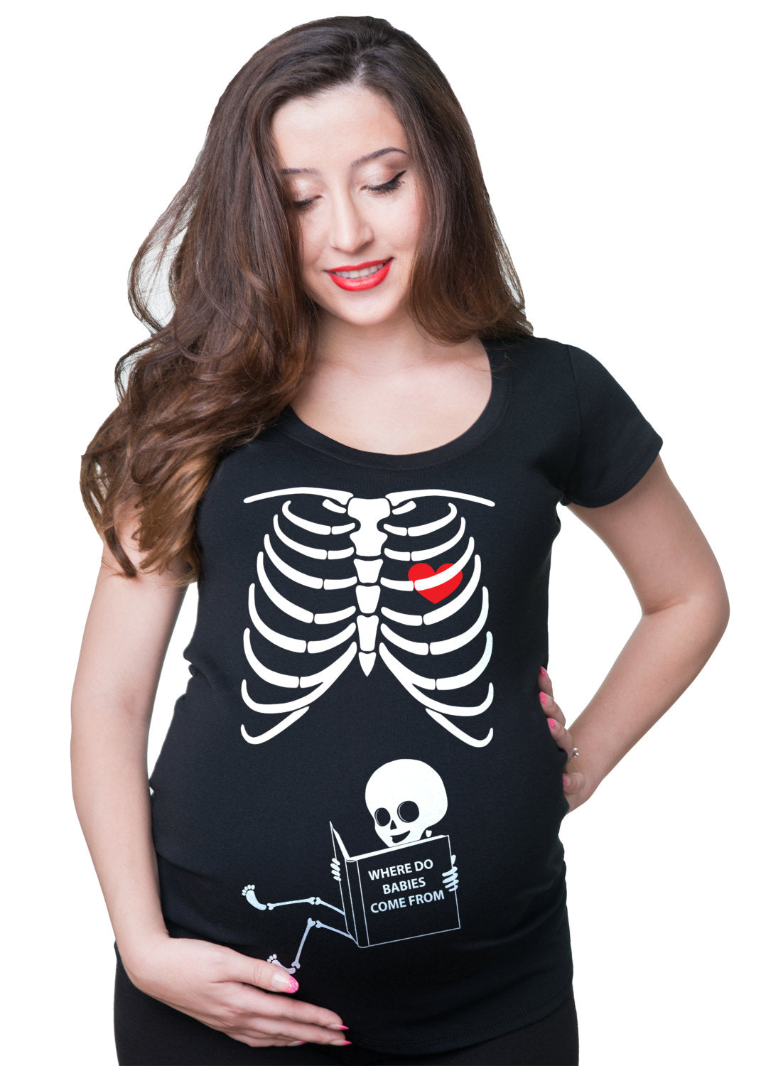 Skeleton Baby Maternity T Shirt Where Do Babies Come From Funny X Ray Pregnancy Shirt Graphic Tee – Cozy Vibes · Top Pick For Any Outfit