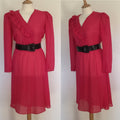 Vintage 70s Hot Pink Puffed Long Sleeve Ruffle Sheer Secretary Dress Medium Large Graphic Tee – Feel-Good Design · Trending Graphic Apparel