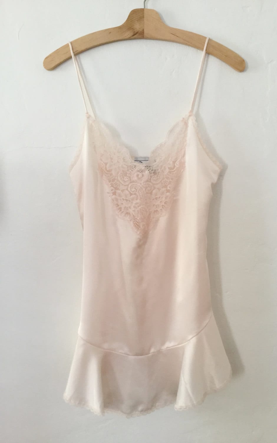 Vintage 80s Shell Pink Lace Spaghetti Strap Drop Waist Faye Lingerie Babydoll Nightie Small Graphic Tee – Soft Feel · Must-Have Style
