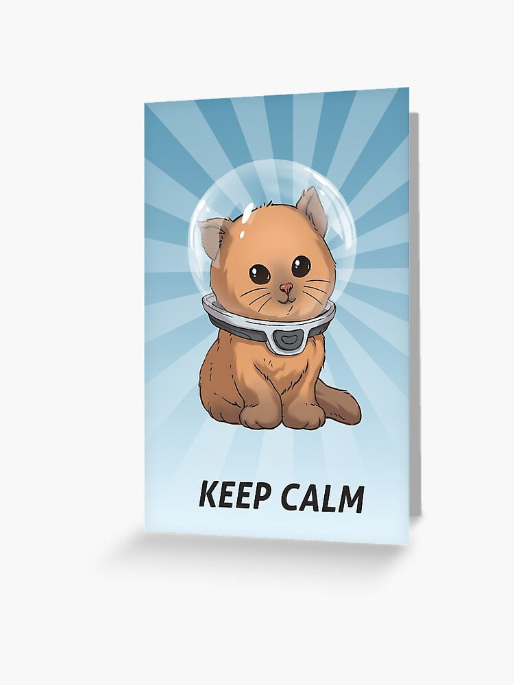 Keep Calm Kitty Greeting Card