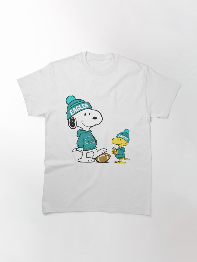 Philadelphia Football Team Snoopy Woodstock Style M Classic T-Shirt