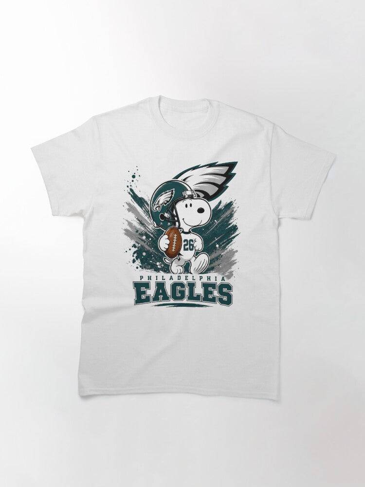 Snoopy Philadelphia Football Graphic Grunge Art Classic T-Shirt