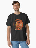 Vintage Pumpkin Scene Halloween Classic T-Shirt