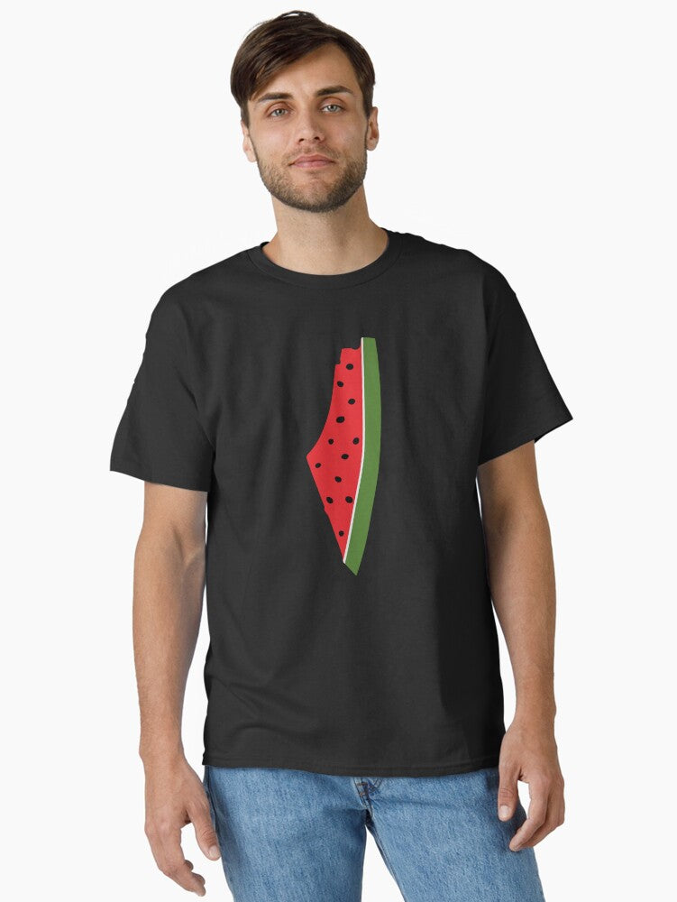 Palestine Watermelon Map Free Palestine Supporter Freedom Classic T-Shirt