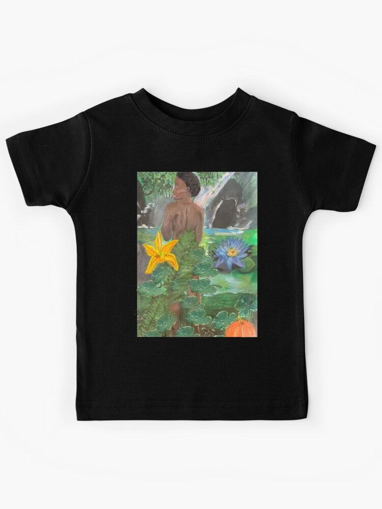Eden revisited acrylic painting representing eve in the garden of Eden Kids T-Shirt