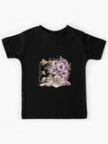Bronze Telephone and Cosmic Flowers Kids T-Shirt